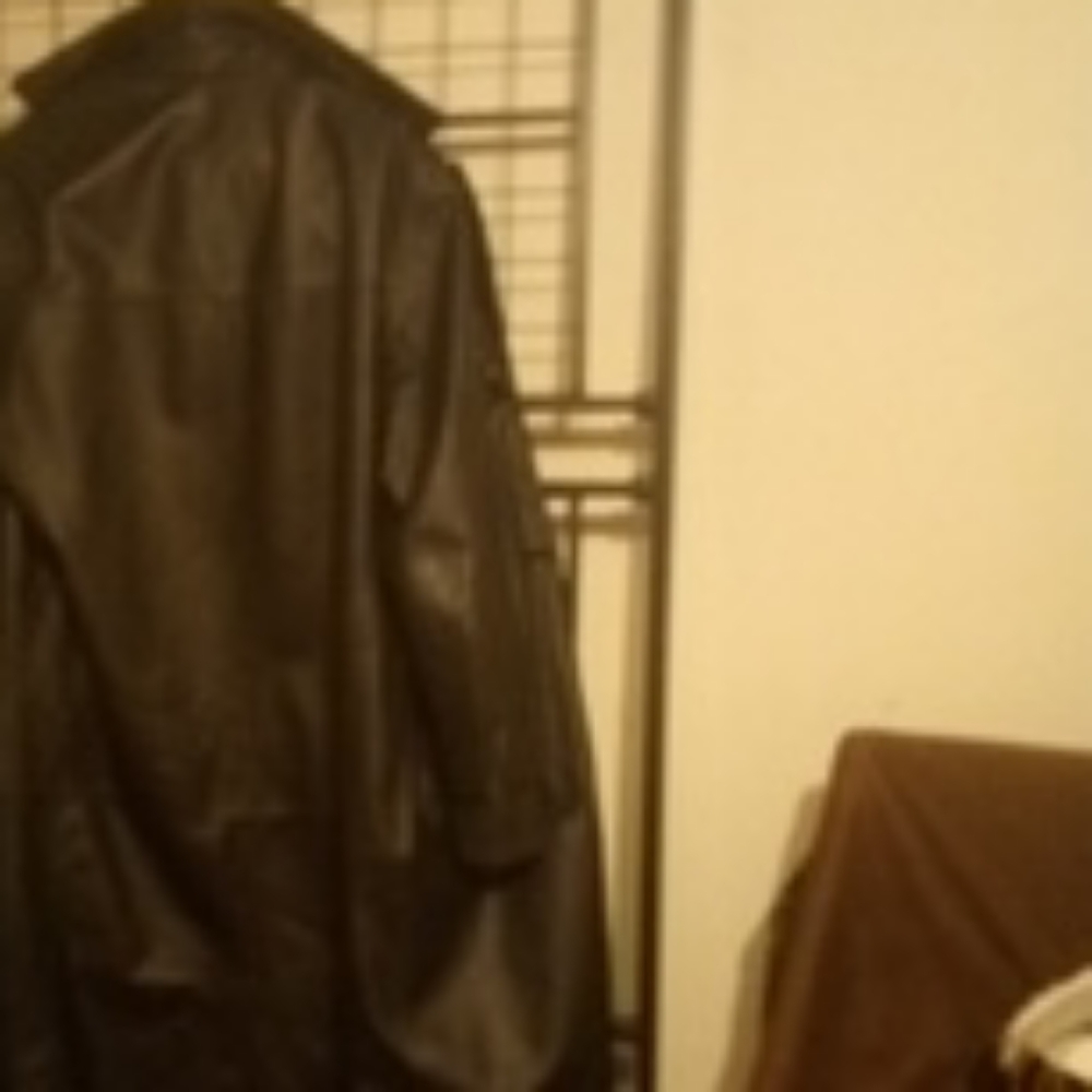Long leather jacket